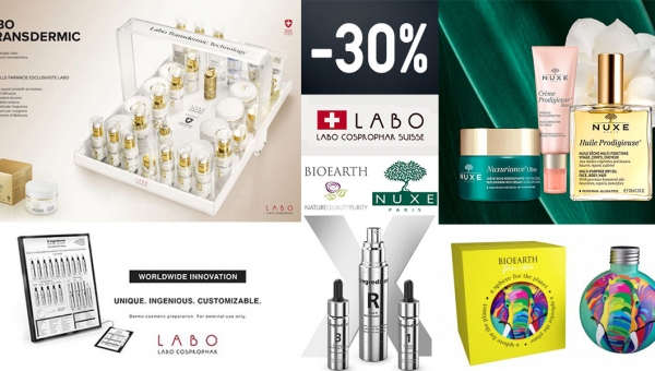 promozione anti-età NUXE offerta labo transdermic trattamenti dermo-cosmetici antirughe x-ingredients bagnosciuma sapone gel doccia bio